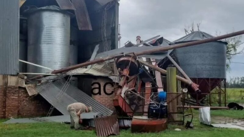 Impactantes imágenes del temporal que azotó 9 de Julio con fuertes vientes hoy