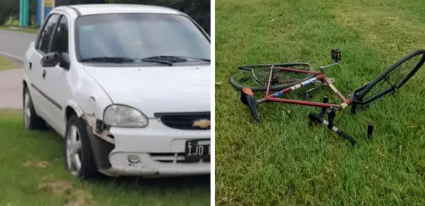 General Pinto: un menor fue embestido por un auto cuando circulaba por el acceso en bicicleta